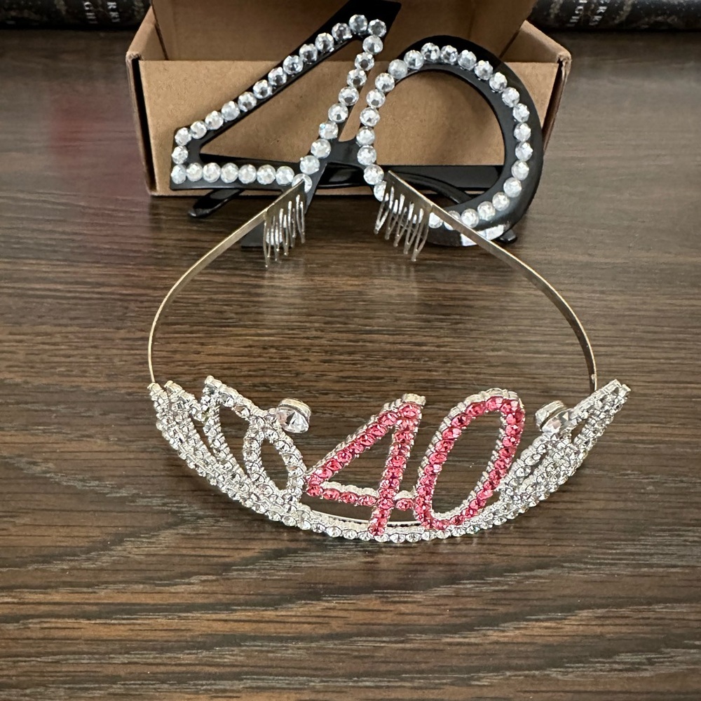 40th Tiara and Glasses
